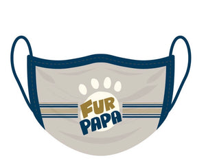 FUNATIC BRAND Adult Non Medical Face Mask ‘FUR PAPA’ - Novelty Socks for Less