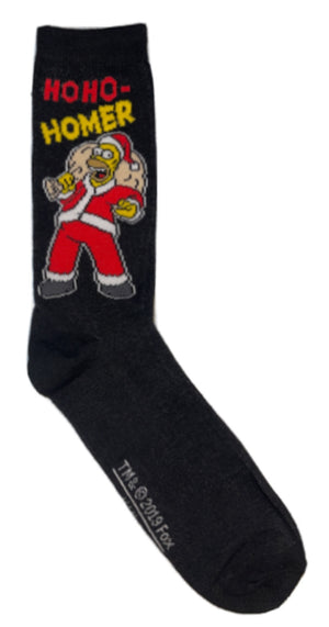 THE SIMPSONS CHRISTMAS Mens Socks HO HO HOMER - Novelty Socks for Less