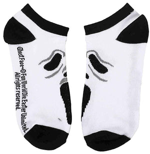 GHOSTFACE LADIES 5 PAIR OF ANKLE SOCKS BIOWORLD BRAND - Novelty Socks for Less