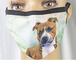 E&S Pets Brand PIT BULL Dog Adult Face Mask Cover - Novelty Socks for Less