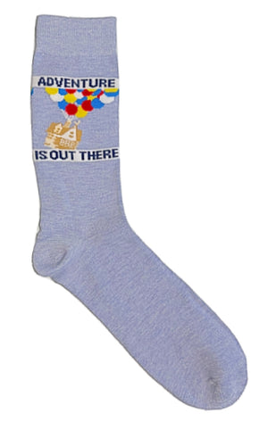 Disney’s UP Mens Socks CARL & ELLIE’S HOUSE ‘ADVENTURE IS OUT THERE’ - Novelty Socks for Less