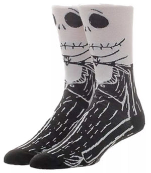 DISNEY THE NIGHTMARE BEFORE CHRISTMAS Men’s JACK SKELLINGTON 360 Socks BIOWORLD Brand - Novelty Socks for Less
