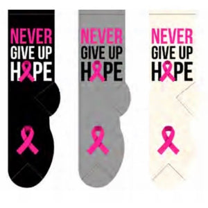 FOOZYS BRAND Ladies NEVER GIVE UP HOPE Socks - Novelty Socks for Less
