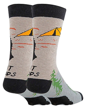 OOOH YEAH Brand Men’s BEAR NEEDS Socks ‘YES I SHIT IN THE WOODS’ - Novelty Socks for Less