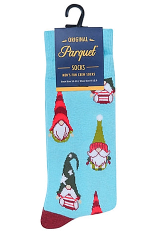PARQUET Brand Men’s CHRISTMAS GNOMES Socks - Novelty Socks for Less