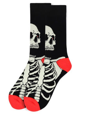 Parquet Brand Men’s SKELETON Halloween Socks - Novelty Socks for Less