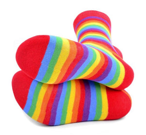 PARQUET BRAND Ladies RAINBOW STRIPES Socks - Novelty Socks for Less