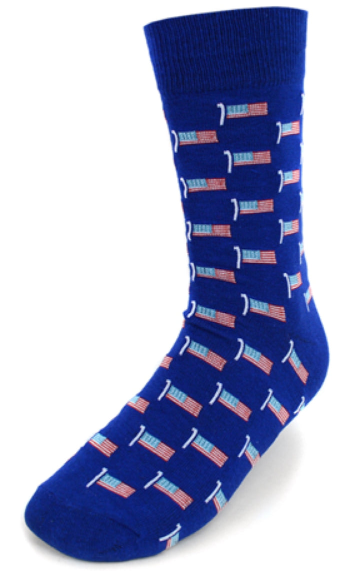 PARQUET BRAND MEN’S AMERICAN FLAG SOCKS PATRIOTIC