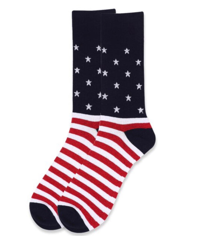 Parquet Brand Men’s PATRIOTIC AMERICAN FLAG Socks