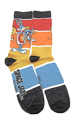 LOONEY TUNES SPACE JAM Men’s Socks BUGS BUNNY, MARVIN & TWEETY - Novelty Socks for Less