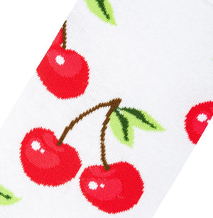 COOL SOCKS Brand Ladies CHERRY Socks ‘CHERRY ON TOP’ - Novelty Socks for Less