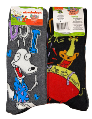ROCKO’S MODERN LIFE Men’s 2 Pair Of Socks - Novelty Socks for Less