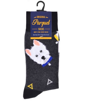 PARQUET BRAND Mens DOG Socks - Novelty Socks for Less