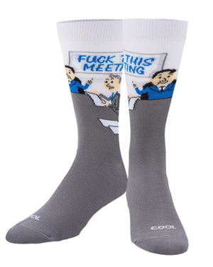 COOL SOCKS Brand Men’s ‘FUCK THIS MEETING’ Socks - Novelty Socks for Less