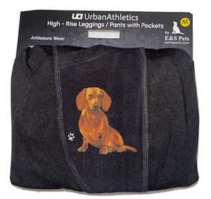 URBAN ATHLETICS Ladies DACHSHUND High Rise Leggings With Pockets E&S Pets - Novelty Socks for Less