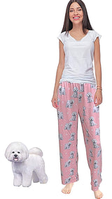 COMFIES Unisex BICHON FRISE Pajama Bottoms E&S Pets (CHOOSE SIZE) - Novelty Socks for Less