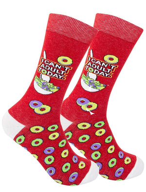 FUNATIC Brand ‘I CAN’T ADULT TODAY’ - Novelty Socks for Less