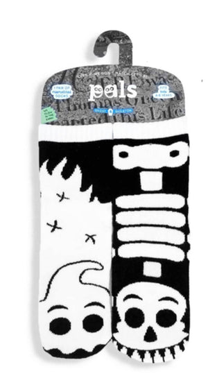 PALS SOCKS Brand GHOST & SKELETON TWEENS Mismatched Socks GLOW IN THE DARK - Novelty Socks for Less