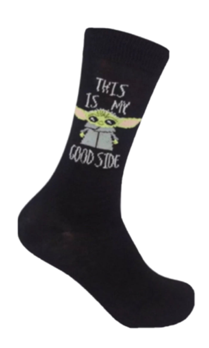 STAR WARS Men’s BABY YODA Socks ‘THIS IS MY GOOD SIDE’