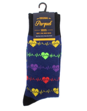 PARQUET BRAND Men’s CARDIOLOGIST/BEATING HEART - Novelty Socks for Less