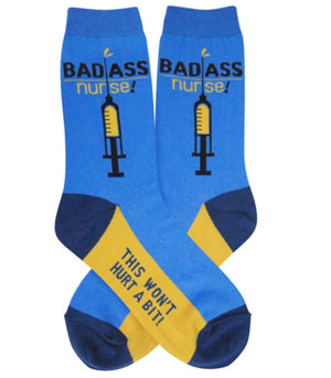 FOOT TRAFFIC Ladies BAD ASS NURSE Socks - Novelty Socks for Less