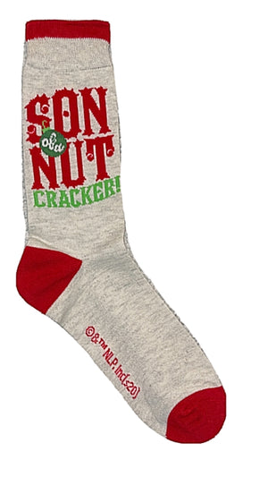 ELF MOVIE Men’s CHRISTMAS ‘SON OF A NUTCRACKER’ - Novelty Socks for Less