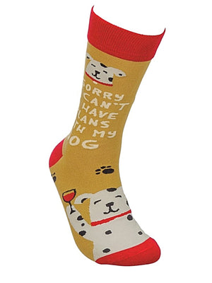 PRIMITIVES BY KATHY Unisex ‘I CAN’T I HAVE PLANS WITH MY DOG’ Socks - Novelty Socks for Less