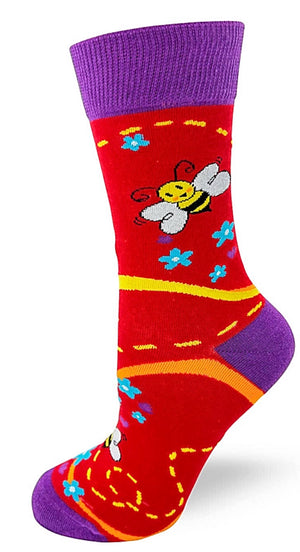 FABDAZ Brand Ladies BUMBLEBEE SOCKS ‘BEE FUCKING FABULOUS’ - Novelty Socks for Less