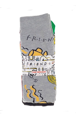 FRIENDS TV SHOW Men’s 5 Pair Socks ‘YOU’RE MY LOBSTER’ BIOWORLD Brand - Novelty Socks for Less