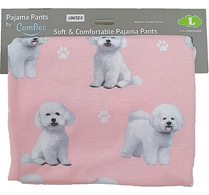 COMFIES Unisex BICHON FRISE Pajama Bottoms E&S Pets (CHOOSE SIZE)