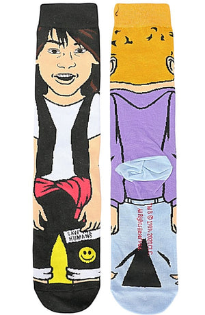 BILL & TED’S EXCELLENT ADVENTURE Men’s 360 Socks BIOWORLD Brand - Novelty Socks for Less