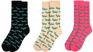 PARQUET BRAND Men's ALLIGATOR Socks (CHOOSE COLOR) - Novelty Socks for Less
