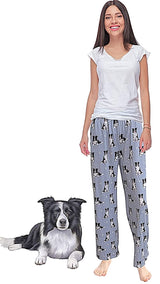 COMFIES UNISEX BORDER COLLIE PAJAMA BOTTOMS E&S Pets - Novelty Socks for Less