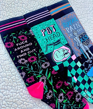 GROOVY THINGS Brand Ladies FUCK AROUND & FIND OUT’ Socks - Novelty Socks for Less