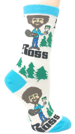 BOB ROSS Ladies 'ALWAYS BOB ROSS' Socks OOOH YEAH Brand - Novelty Socks for Less