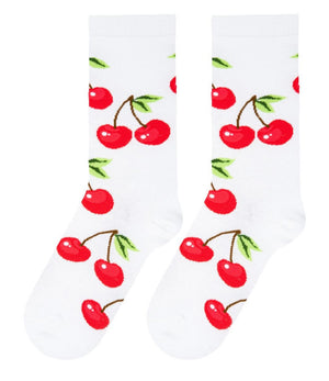 COOL SOCKS Brand Ladies CHERRY Socks ‘CHERRY ON TOP’ - Novelty Socks for Less