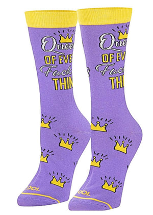 COOL SOCKS BRAND LADIES ‘QUEEN OF EVERY FUCKING THING’ SOCKS - Novelty Socks for Less