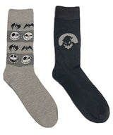 Disney THE NIGHTMARE BEFORE CHRISTMAS MEN’S 2 PAIR OF SOCKS OOGIE BOOGIE & JACK - Novelty Socks for Less