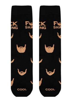 COOL SOCKS Brand Men’s FUCK SHAVING Socks - Novelty Socks for Less