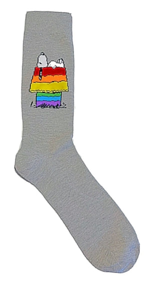 PEANUTS Men’s RAINBOW PRIDE SNOOPY Socks - Novelty Socks for Less