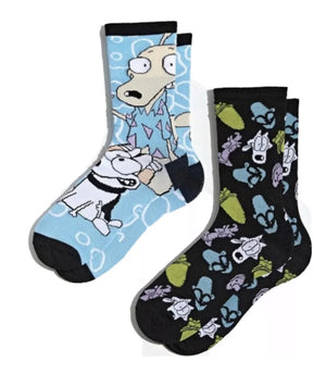 ROCKO’S MODERN LIFE Men’s 2 PAIR SOCKS - Novelty Socks for Less