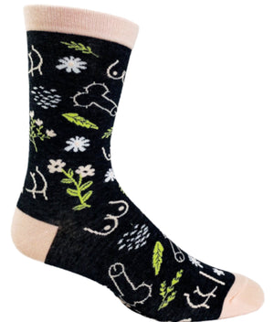 CRAZY DOG BRAND LADIES PENIS BOOBS & FLOWERS SOCKS - Novelty Socks for Less