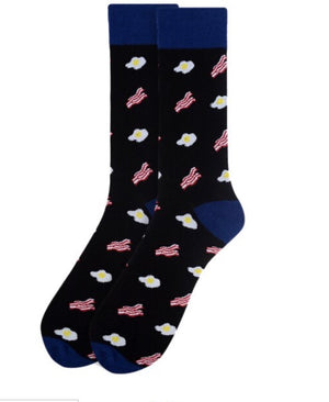 Parquet Brand Men’s Socks BACON & EGGS - Novelty Socks for Less