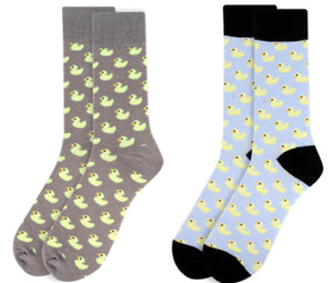 Parquet Brand Men’s YELLOW DUCKS Socks (CHOOSE COLOR) - Novelty Socks for Less