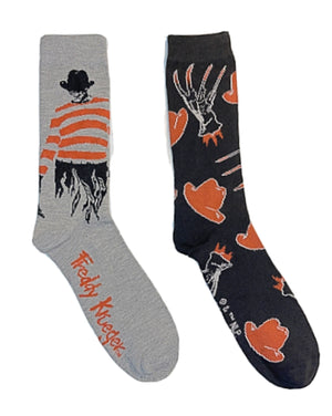 A NIGHTMARE ON ELM STREET Men’s 2 PAIR Of FREDDY KRUEGER Socks - Novelty Socks for Less