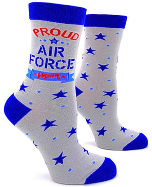 FABDAZ Brand Ladies PROUD AIR FORCE MOM Socks - Novelty Socks for Less