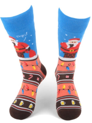 PARQUET BRAND Mens CHRISTMAS SANTA Socks ‘OOPS’ #CHRISTMAS # GAINZ - Novelty Socks for Less