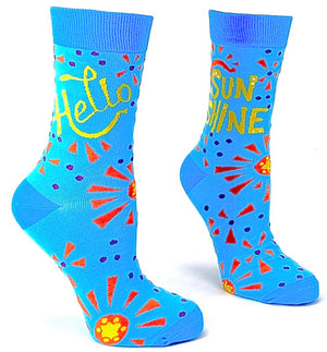 FABDAZ Brand Ladies HELLO SUNSHINE Socks - Novelty Socks for Less