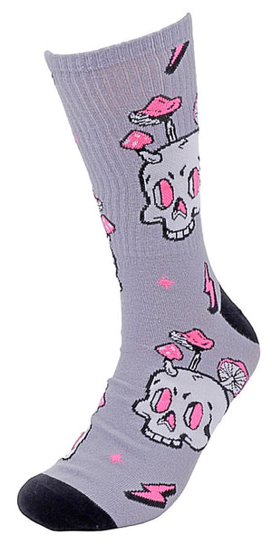 PARQUET Brand Men’s SKULL & MUSHROOMS Socks - Novelty Socks for Less