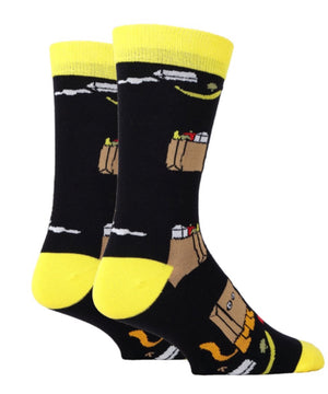 OOOH YEAH Brand Mens CAT IN BAG Socks - Novelty Socks for Less